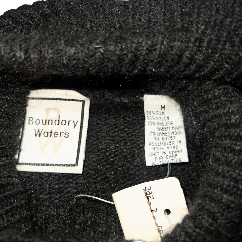 Vtg NWT Boundary Waters Argyle Geometric Sweater Silk Rabbit Hair Wool Womens‎ M - Picture 3 of 10